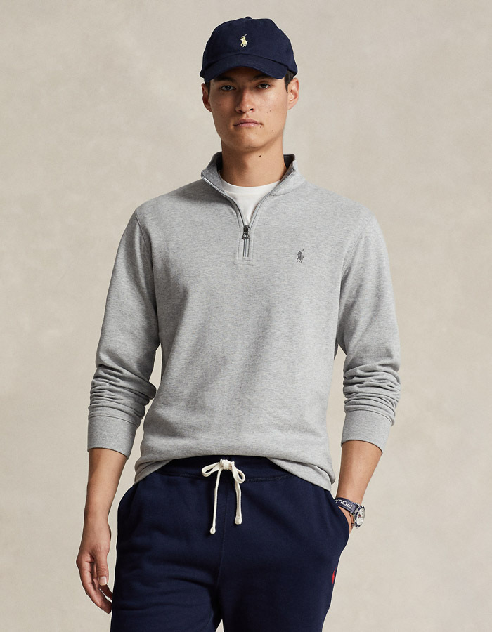 Luxury Jersey Quarter-Zip Pullover – Andover Heather