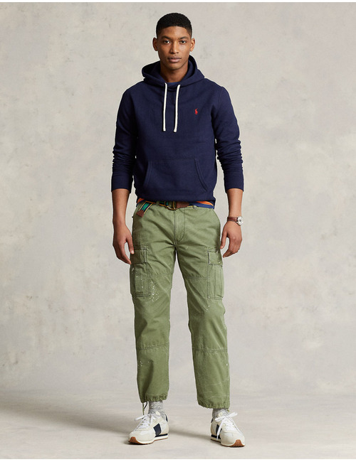 Fleece hoodie in katoenmix – Cruise Navy