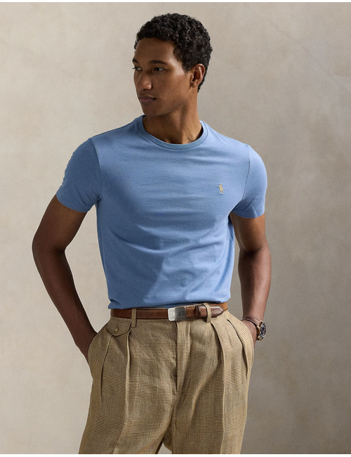 Custom Slim Fit Jersey T-shirt – Channel Blue