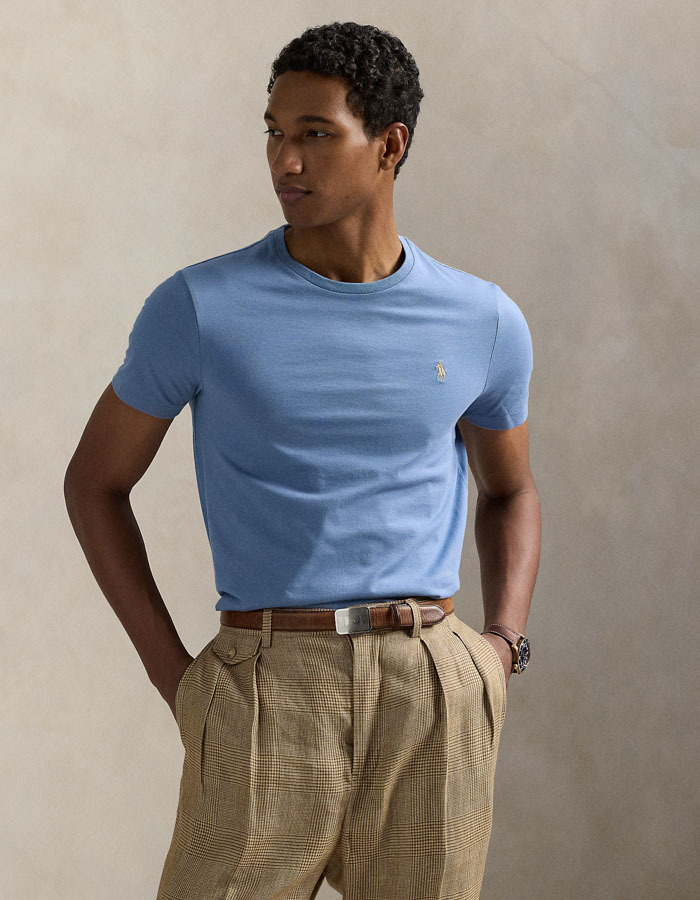 Custom Slim Fit Jersey T-shirt – Channel Blue