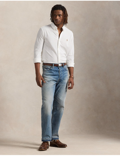 Knit Oxford Shirt – White