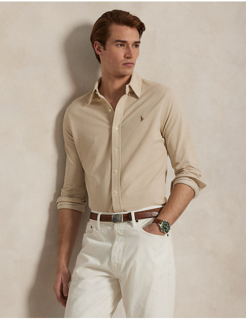 Knit Oxford Shirt – Coastal Beige 