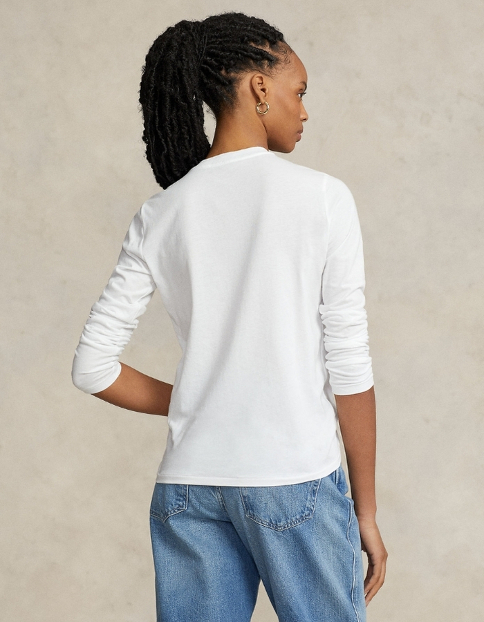Ralph Lauren Dames t-shirt lange mouw wit