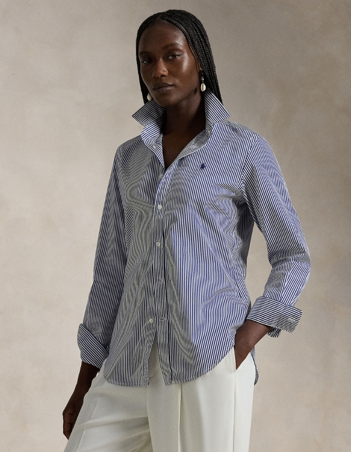 Ralph Lauren Dames lange mouw bloes wit