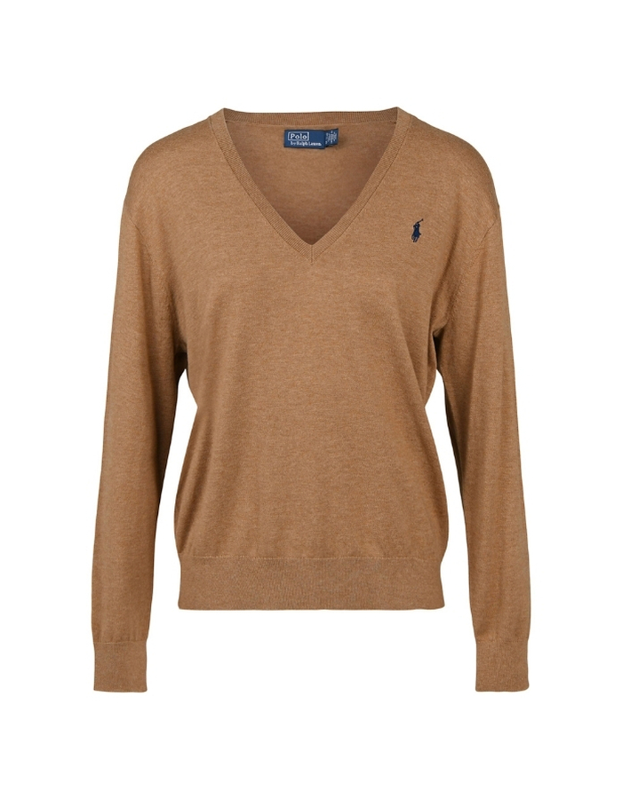 Ralph Lauren Dames lange mouw pull camel
