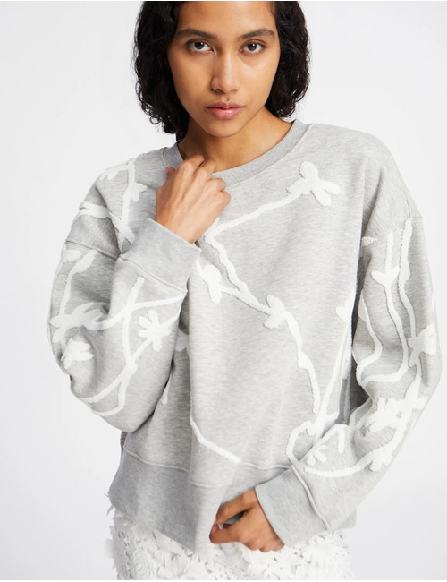 Munthe lange mouw sweater grijs