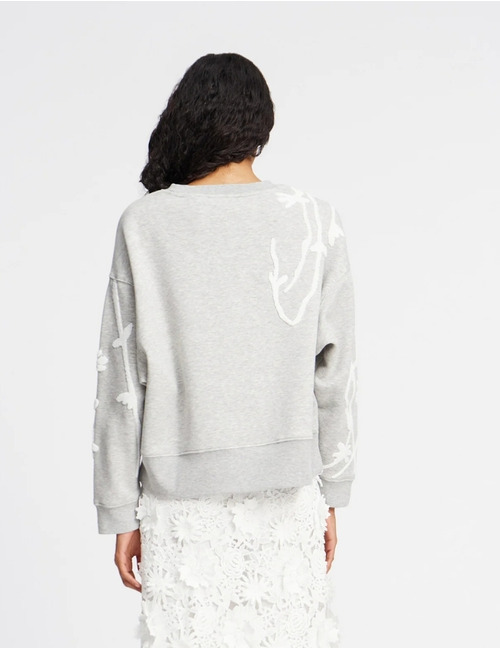 Munthe lange mouw sweater grijs