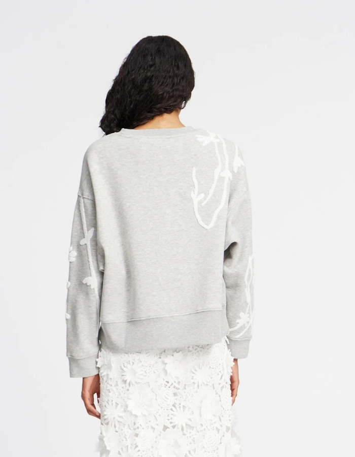 Munthe lange mouw sweater grijs