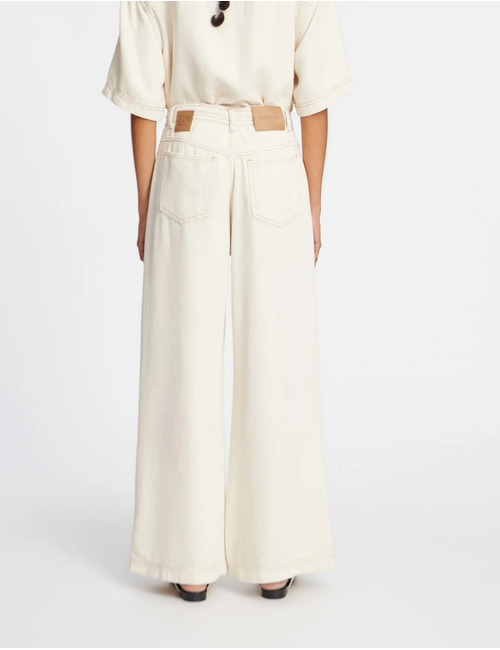 Munthe broek met elatische band beige