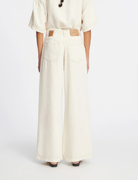 Munthe broek met elatische band beige
