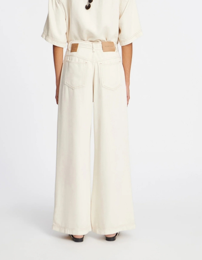Munthe broek met elatische band beige