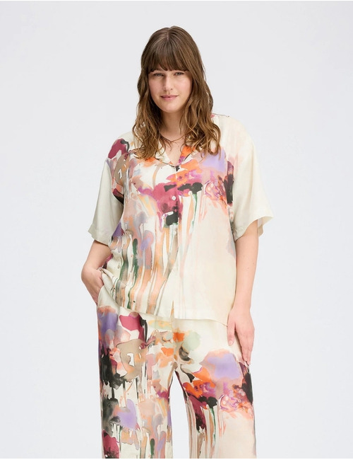 Munthe korte mouw bloes multicolor