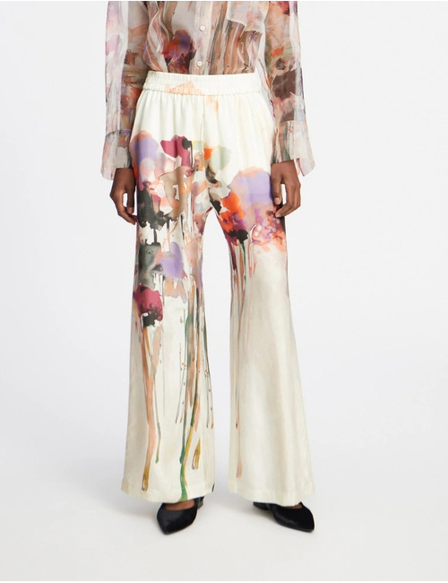 Munthe broek met elatische band multicolor