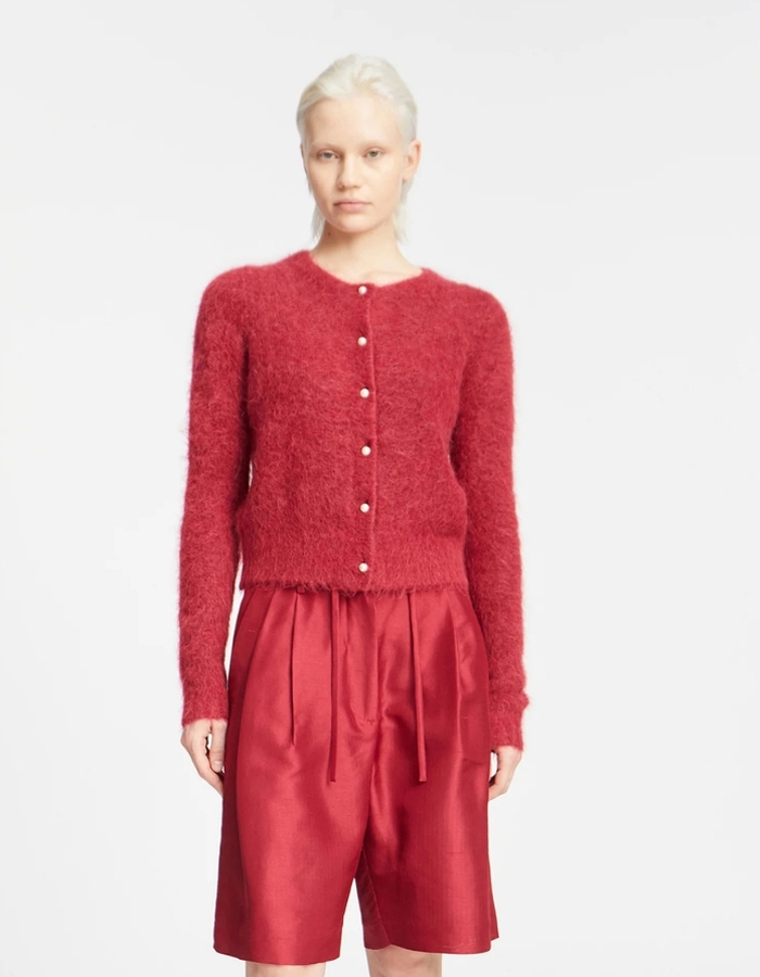 Munthe lange mouw gilet bordeaux
