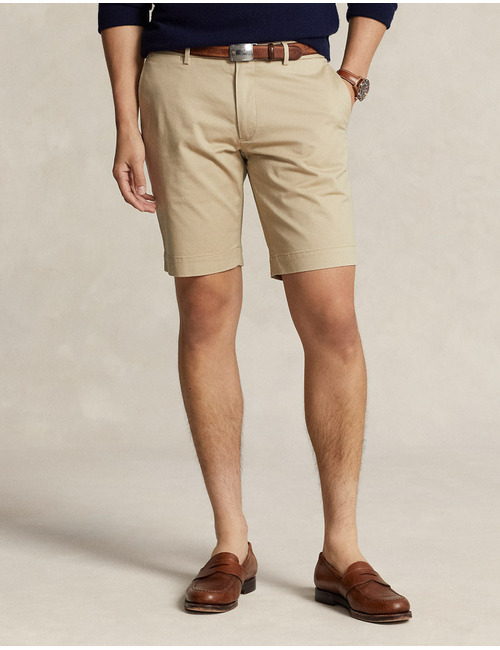 Slim fit stretch chino short – Classic Khaki