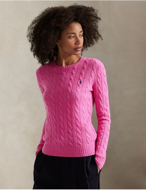 Ralph Lauren Dames lange mouw pull fuchsia