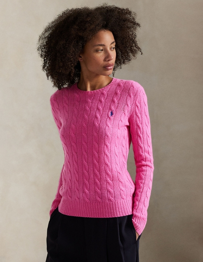 Ralph Lauren Dames lange mouw pull fuchsia