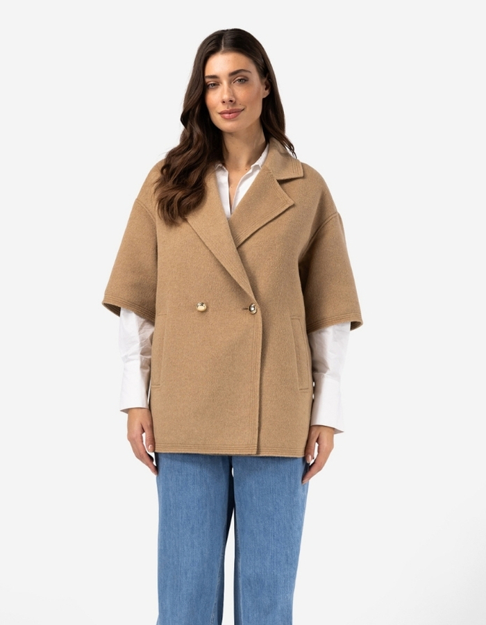 Ibana korte mantel camel