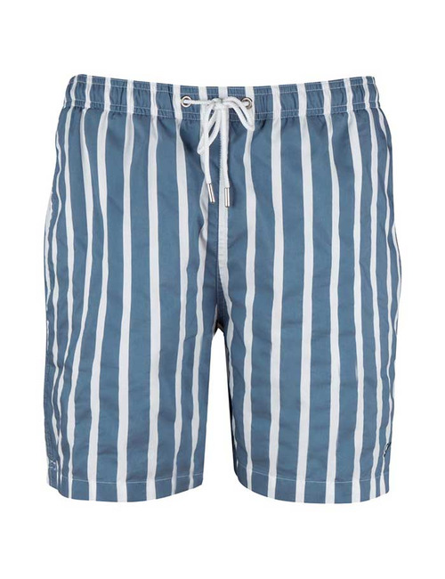 Donkerblauwe gestreepte zwembroek