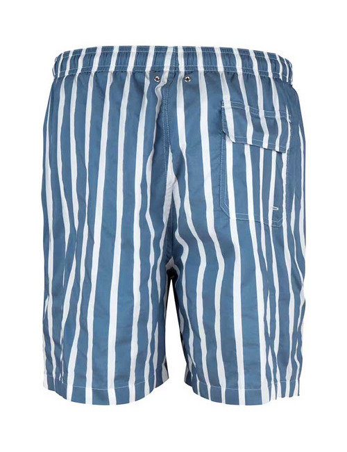 Donkerblauwe gestreepte zwembroek
