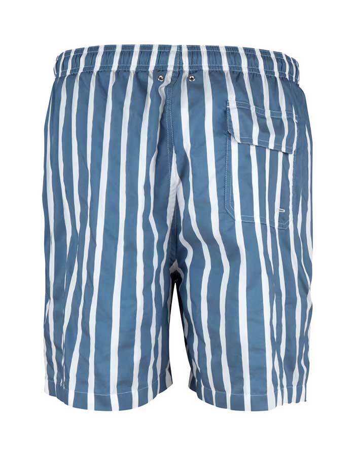 Donkerblauwe gestreepte zwembroek