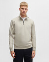 Sweatshirt van katoenen sweatstof met ritskraag en logopatch