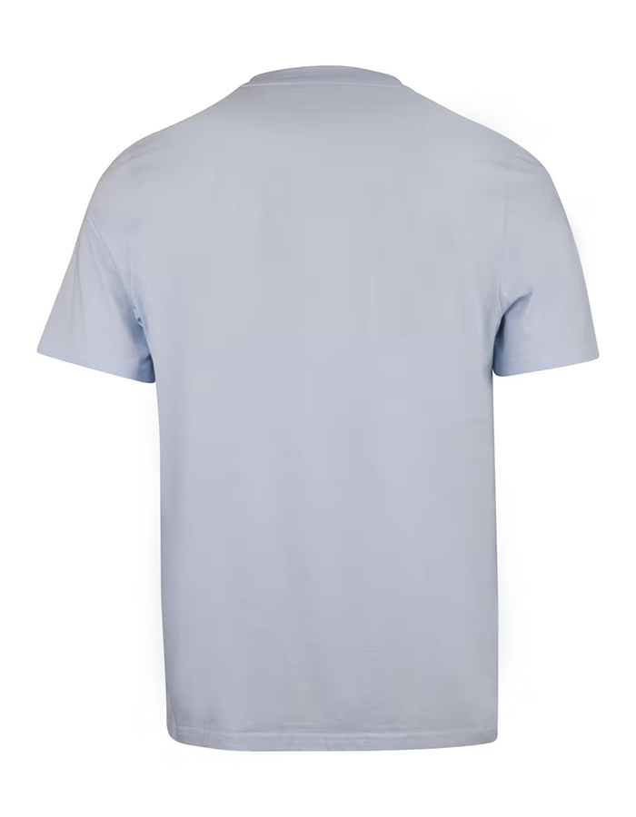 Lichtblauw T-shirt in katoenen jersey met ronde hals