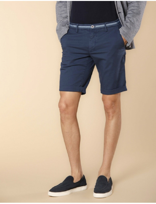 Modern Fit Torino Bermuda – Blauw