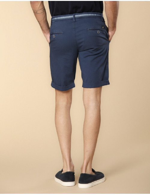Modern Fit Torino Bermuda – Blauw