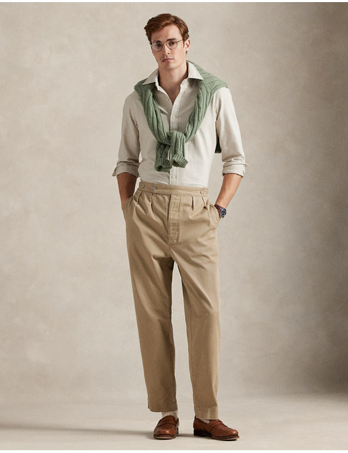 Coastal beige oxford shirt in Custom Fit