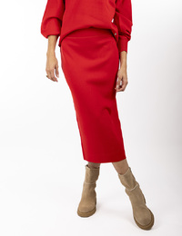 Xandres midi rok rood