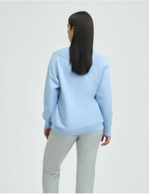 Xandres lange mouw pull blauw
