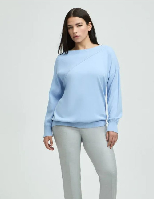 Xandres lange mouw pull blauw