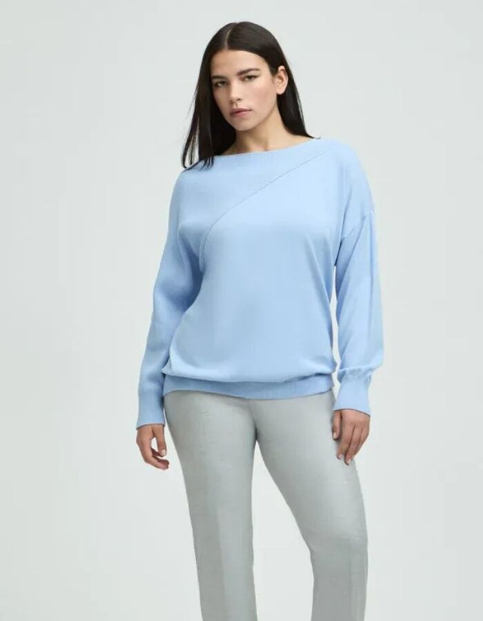Xandres lange mouw pull blauw
