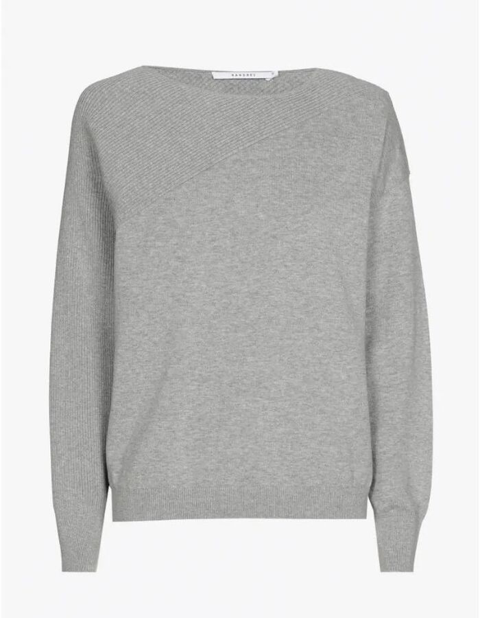 Xandres lange mouw pull grijs