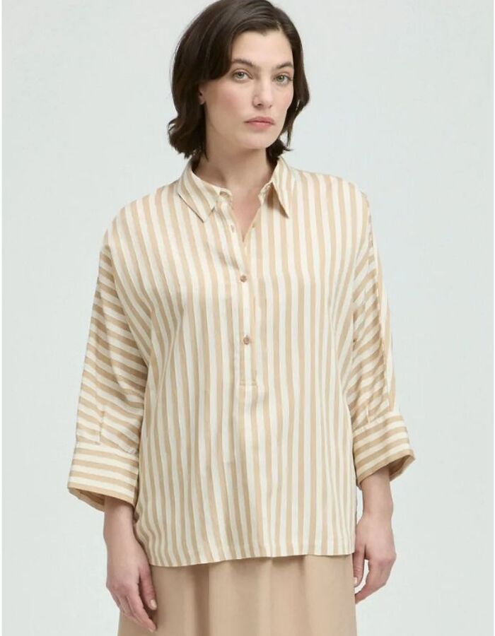 Xandres 3/4 mouw bloes beige