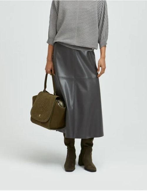 Xandres midi rok grijs