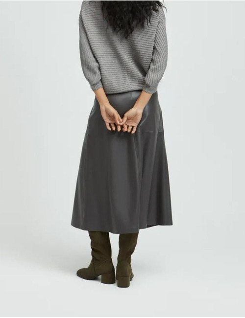 Xandres midi rok grijs
