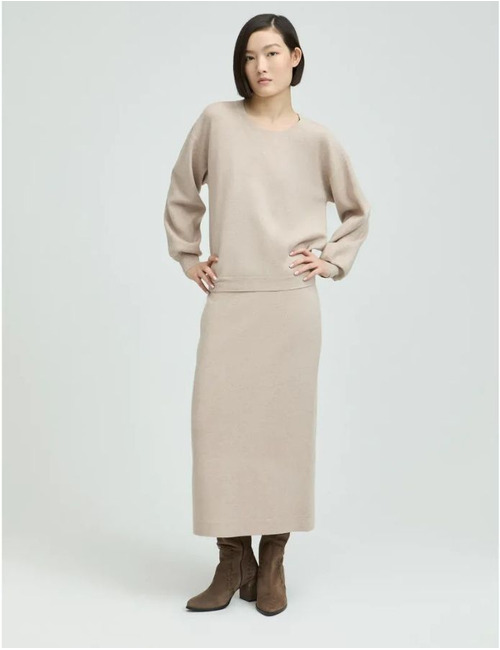Xandres lange mouw pull beige