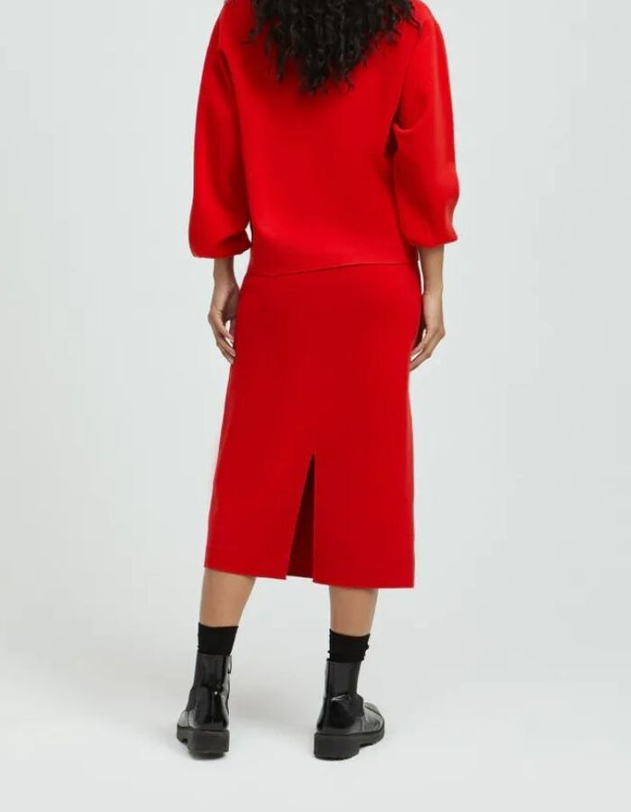 Xandres midi rok rood