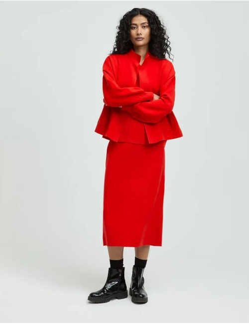 Xandres gilet zonder mouw rood