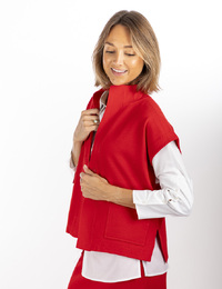 Xandres gilet zonder mouw rood