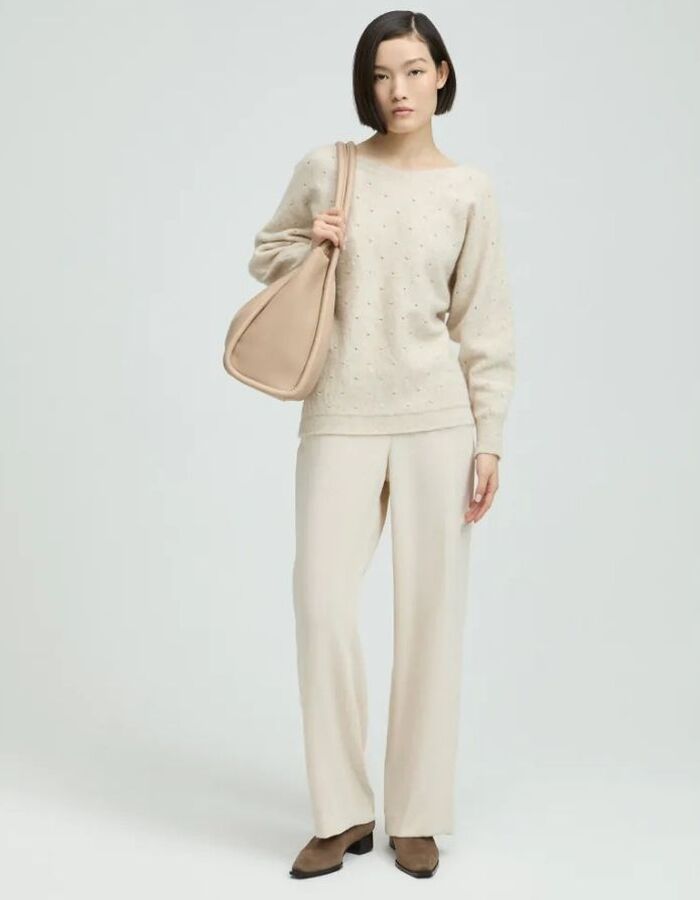 Xandres lange mouw pull ecru