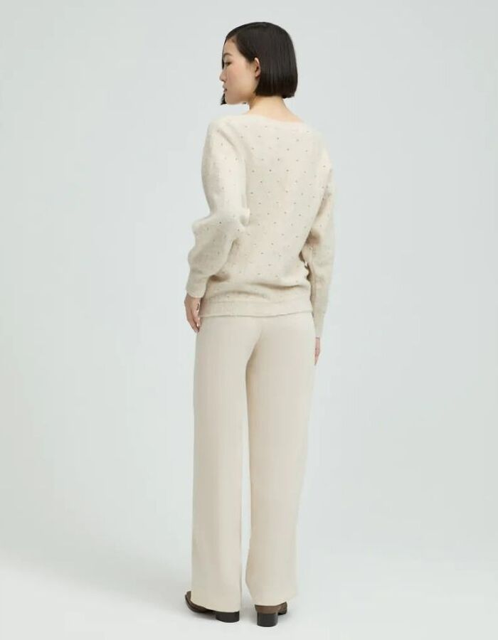 Xandres lange mouw pull ecru