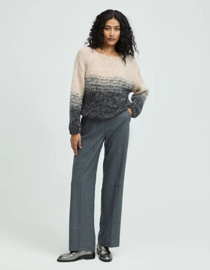 Xandres lange mouw pull beige