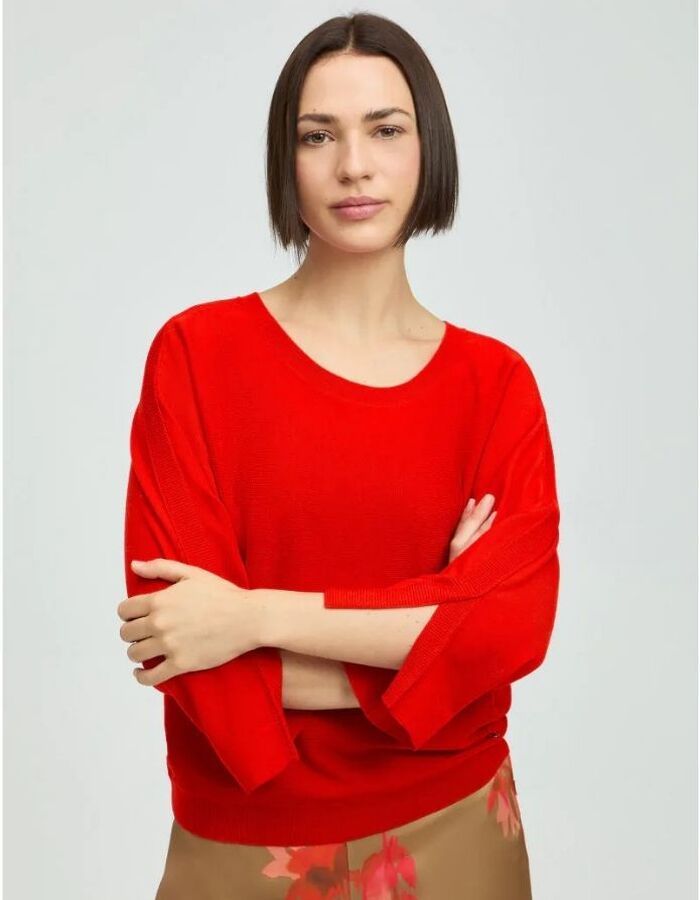 Xandres 3/4 mouw pull rood