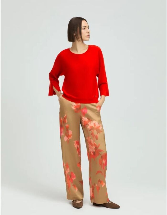 Xandres 3/4 mouw pull rood