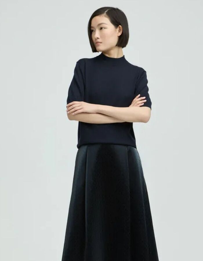 Xandres pull rolkraag marine