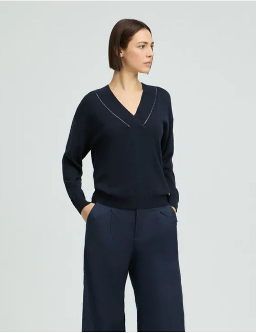 Xandres lange mouw pull marine