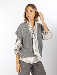 Xandres gilet zonder mouw grijs
